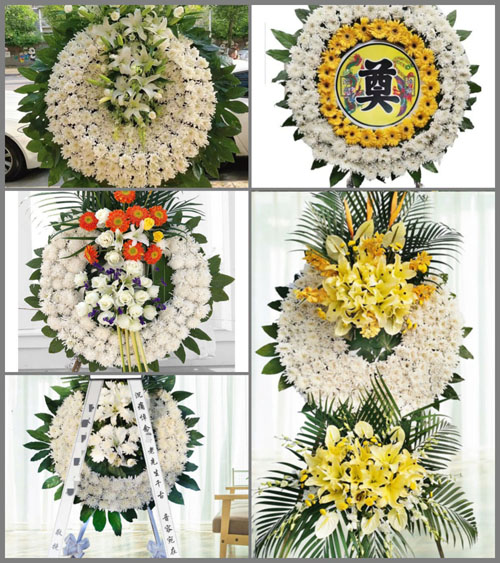 山东青岛莱西市夏格庄镇西双山村花圈速递
